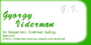 gyorgy viderman business card